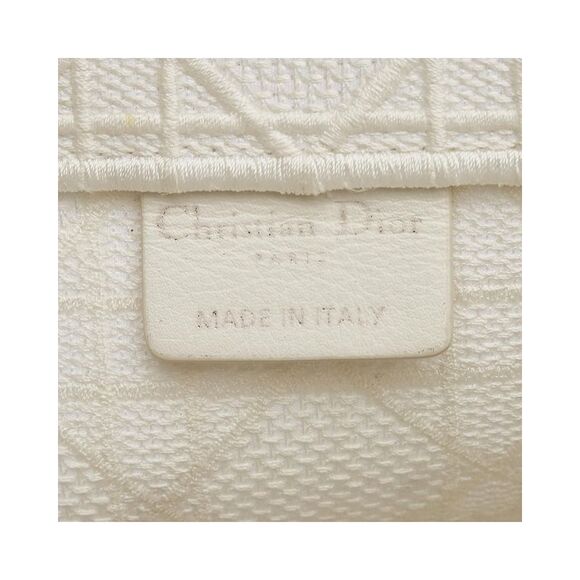 Pre Loved Dior Book Tote Bag White Canvas Tote Bag Designer Tote Bag Large Tote - Picture 6 of 8